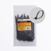 Хомут 2,5х100 нейлоновый черный Д мах 22мм, нагрузка 8кг