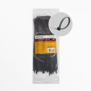 Хомут 3,6х200 нейлоновый черный Д мах 50мм, нагрузка 18кг