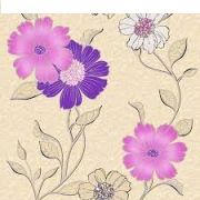 П220-03 Ромашки( св-беж с сир-фиол.цв) Обои пена