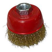 Корщетка MG  чашечная 75 мм. Латунированная проволка, гайка М14