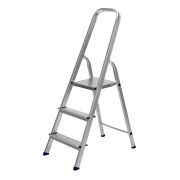 Стремянка, 3 ступени, алюминиевая, Россия// Сибртех