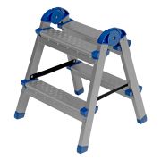 Стремянка двухсторонняя 2 ст., сталь профиль, стальные ступени, Россия// Сибртех