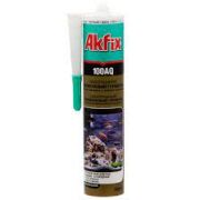 Аквариумный силиконовый герметик Akfix 100AQ, черный, 280мл